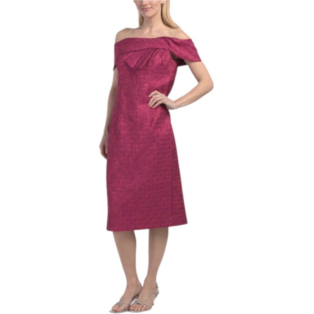 TERI JON Off The Shoulder Cocktail Mini Dress